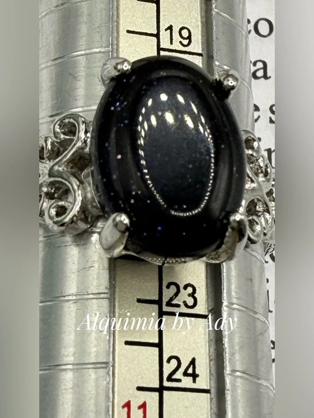 Sandstone silver Victorian ring manifesting confidence and faith crystal